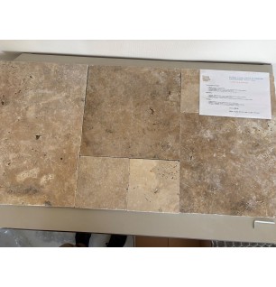 Carrelage en pierre naturelle de TRAVERTIN CHOIX RUSTIQUE 1.2cm 2nd choix